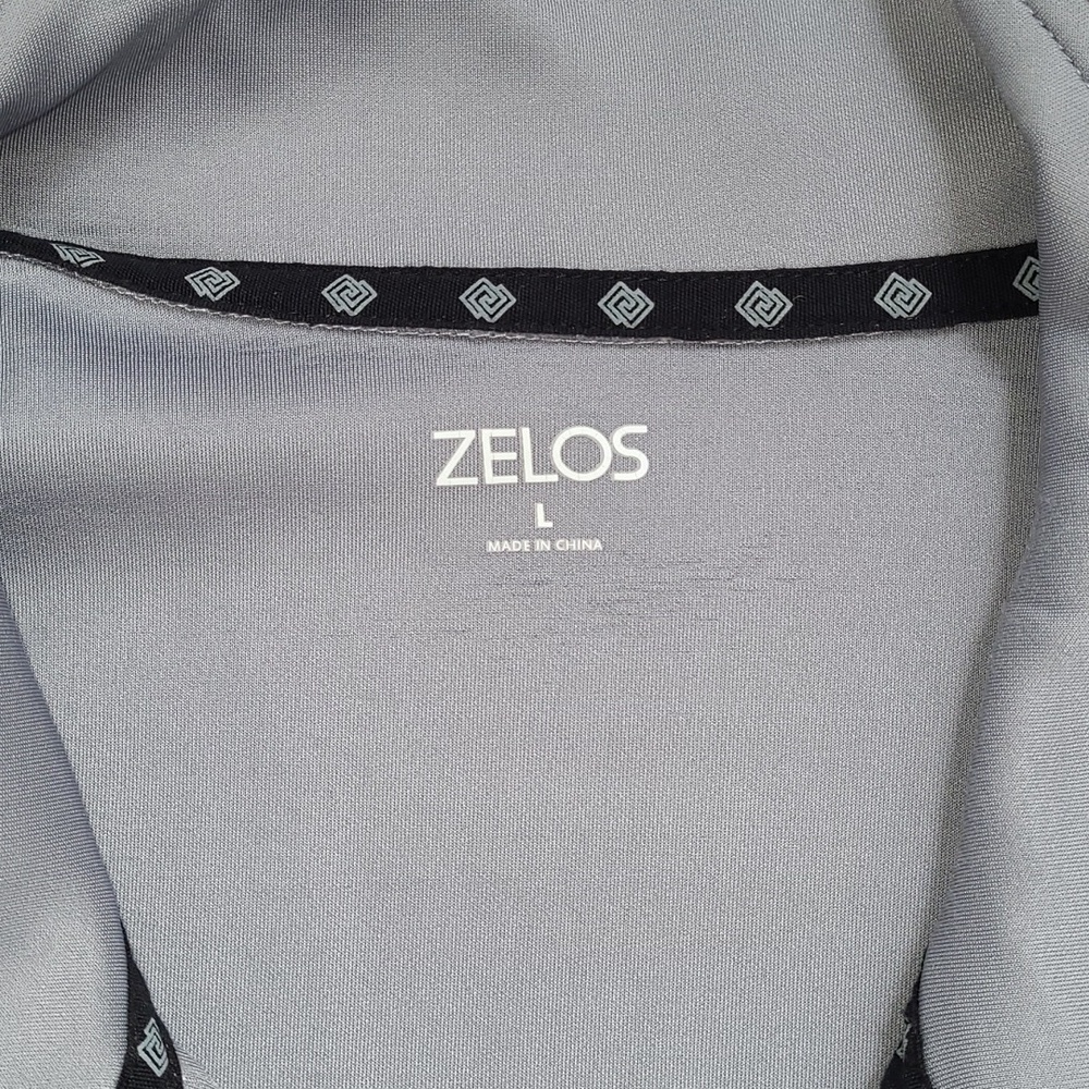 Men's Zelos gray lightweight quarter zip shirt Size L - Picture 2 of 4